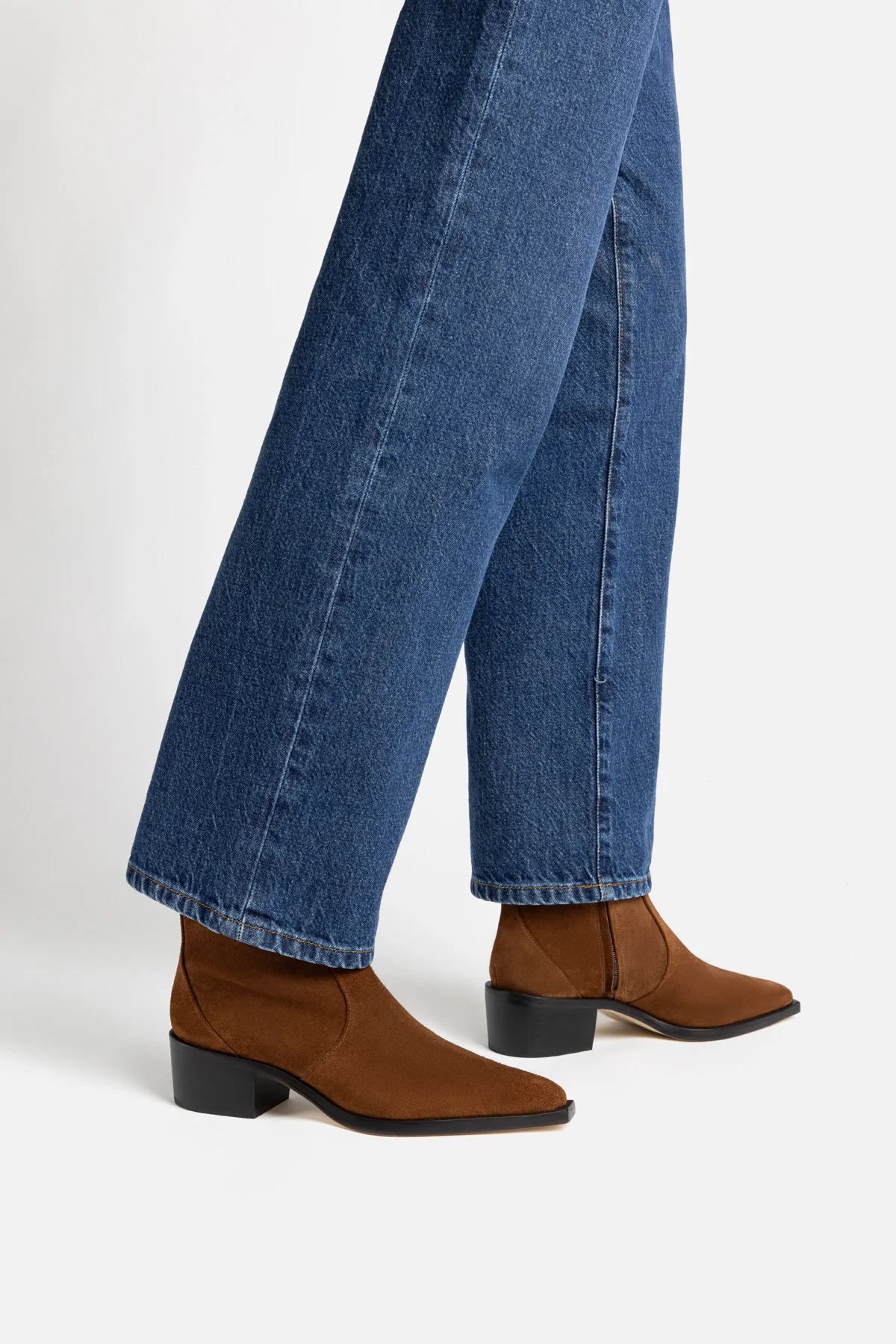 Florencia Low Boot In Burnt Umber Suede