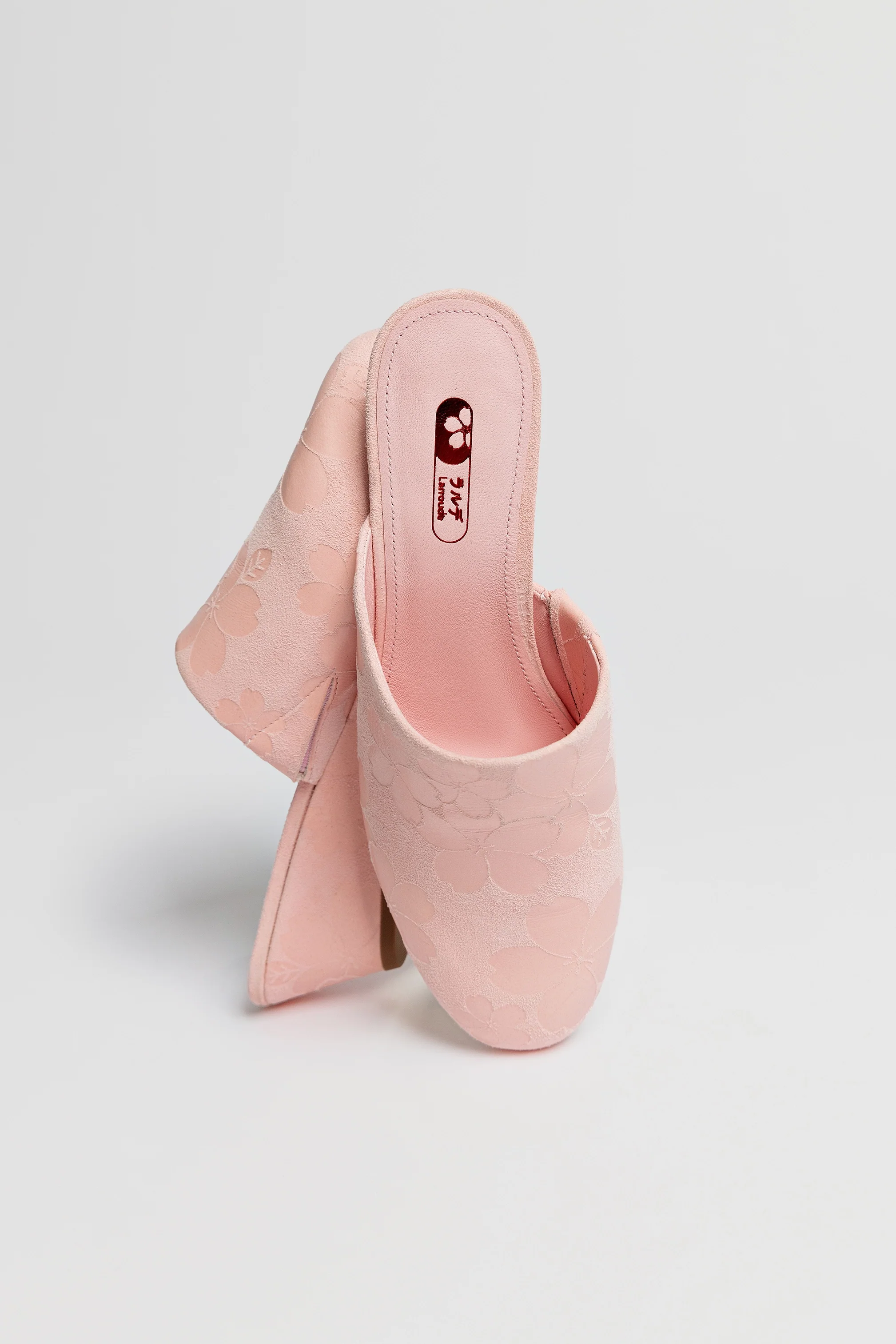 Venice Wedge In Tulip Sakura Printed Suede