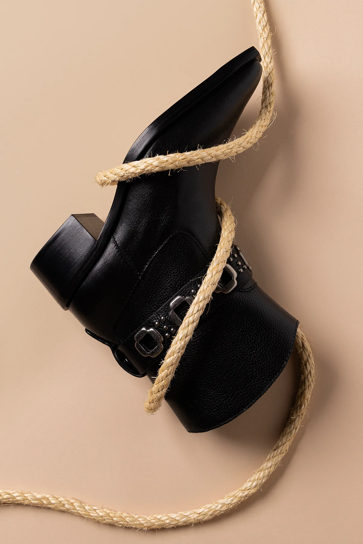 Milan Rodeo Bootie In Black Leather