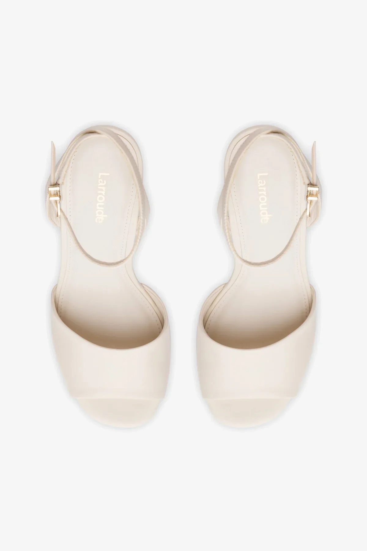 Yves Wedge In Ivory Leather