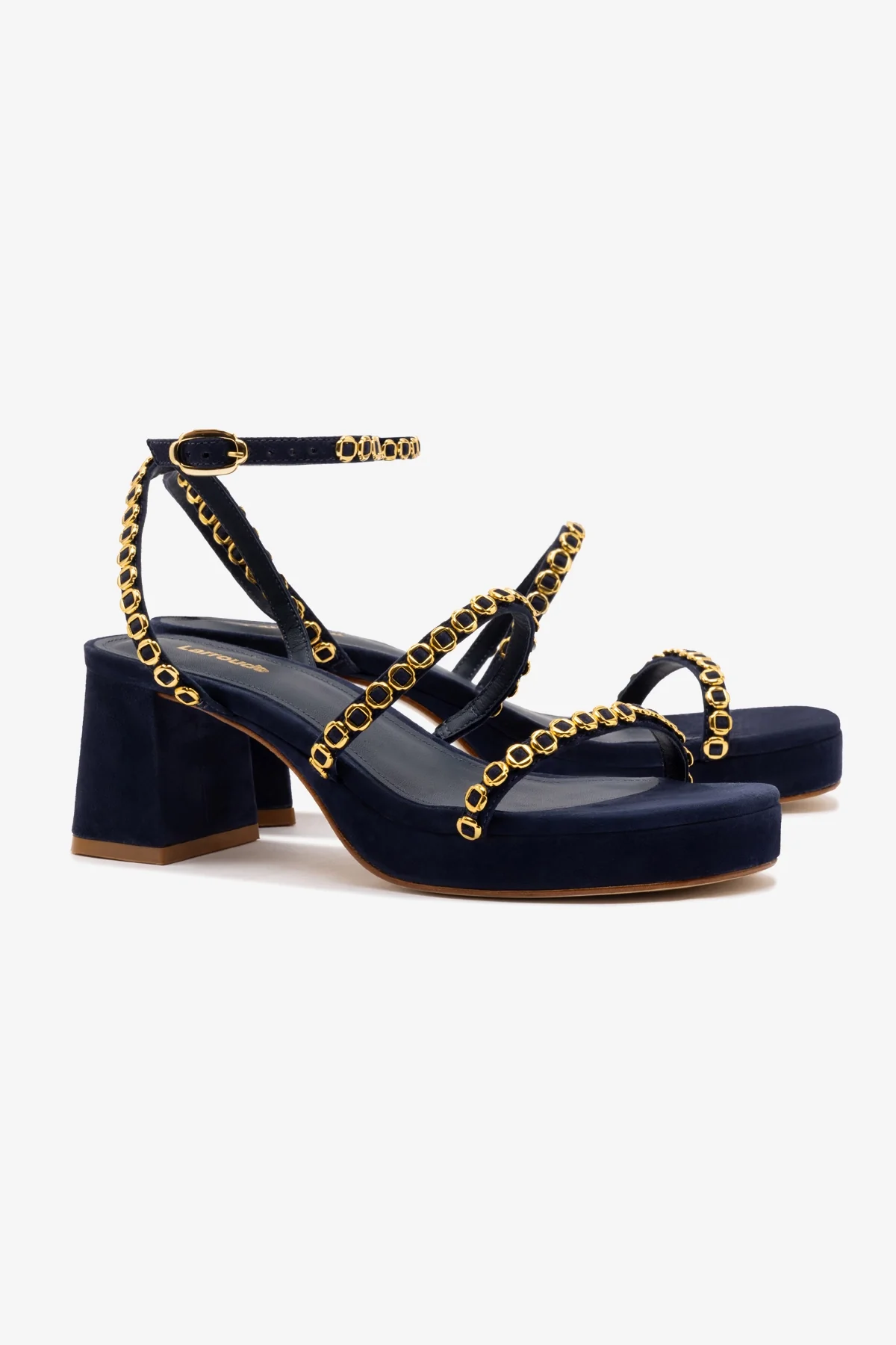 Gio Milanina Sandal In Navy Suede