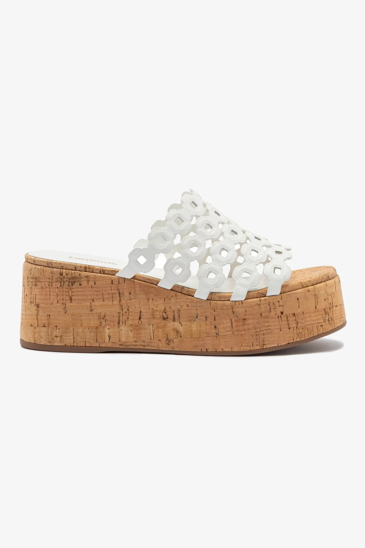 Charli Mule In White Leather