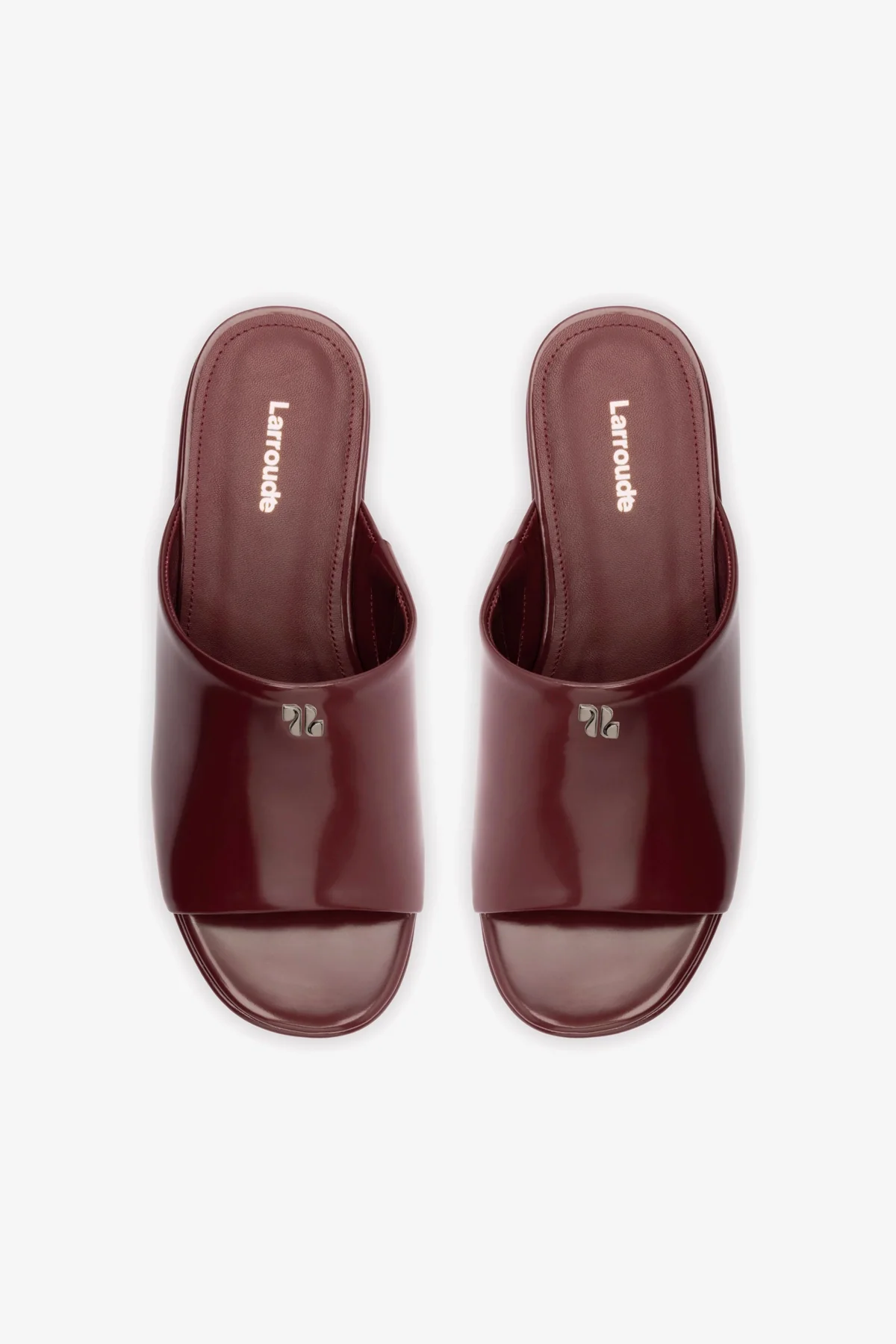 Charli Box Mule In Burgundy Leather