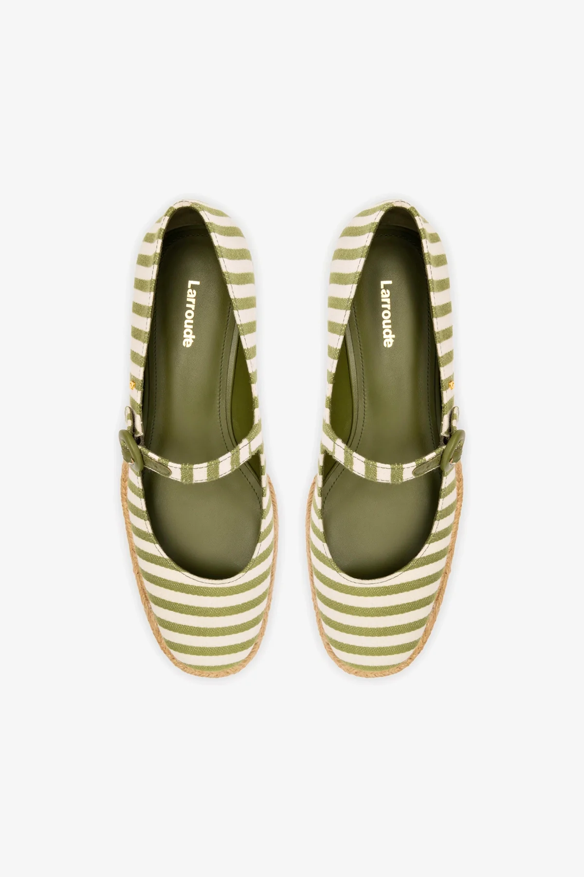 Blair Flatform In Seaweed Striped Fabric