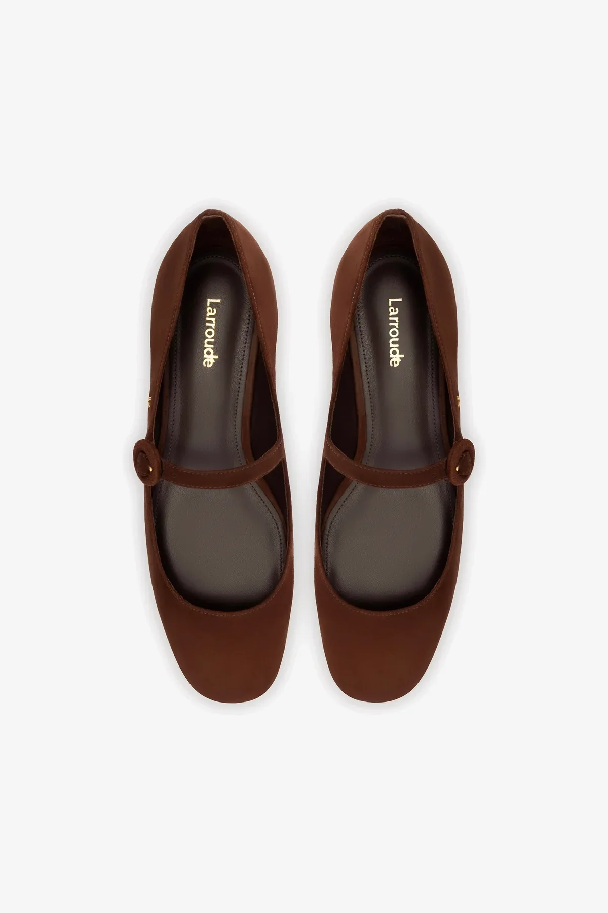 Blair Ballet Flat In Brown Suede
