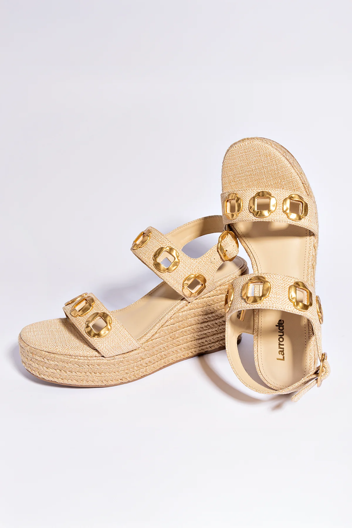 Milan Espadrille In Beige Raffia