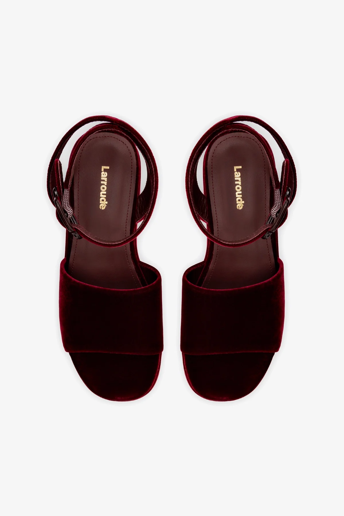 Charli Flatform Sandal In Wine Velvet