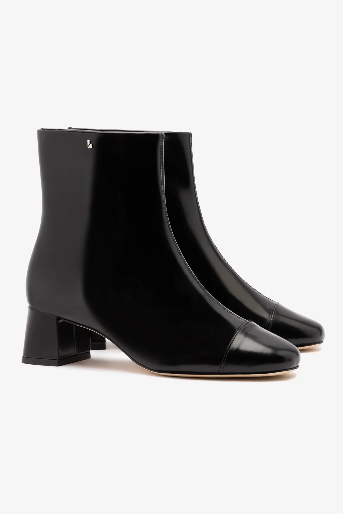 Mini Edie Boot In Black Box Leather