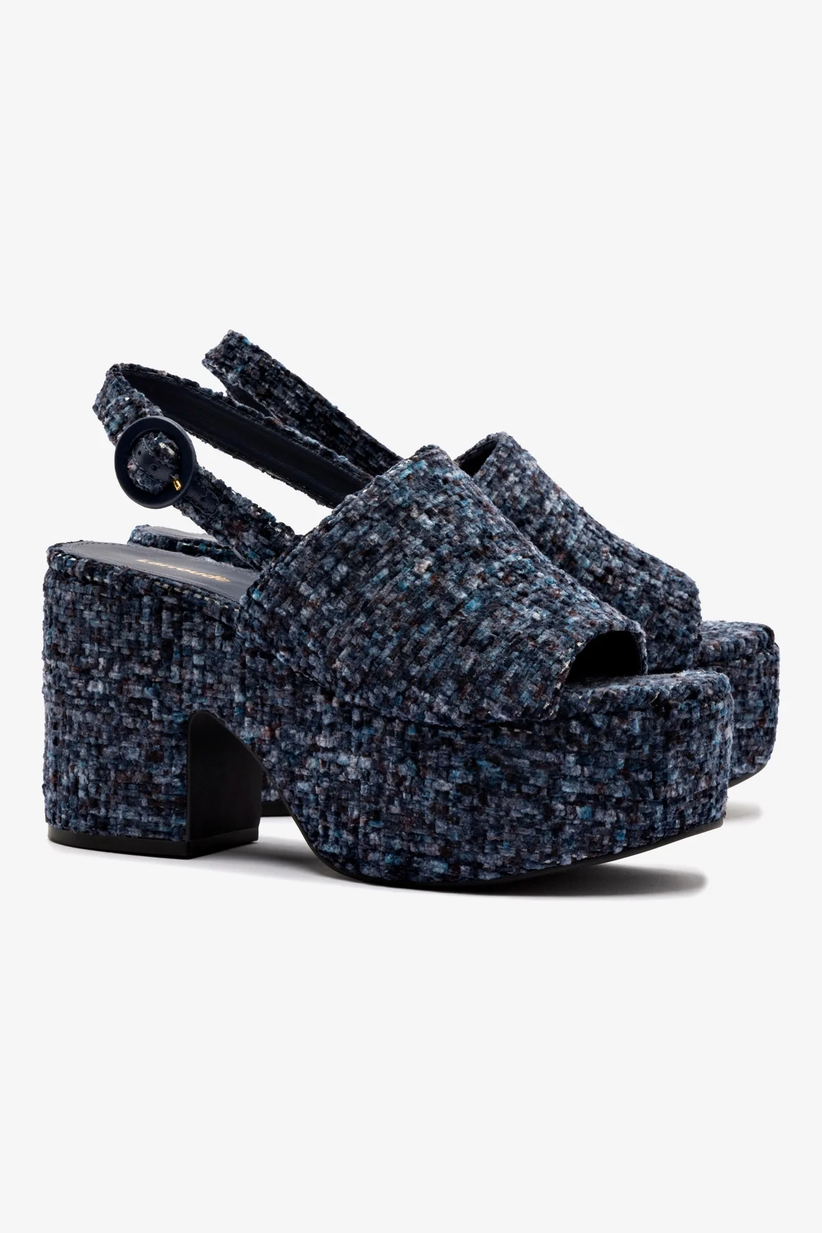 Miso Platform Sandal In Midnight Velvet