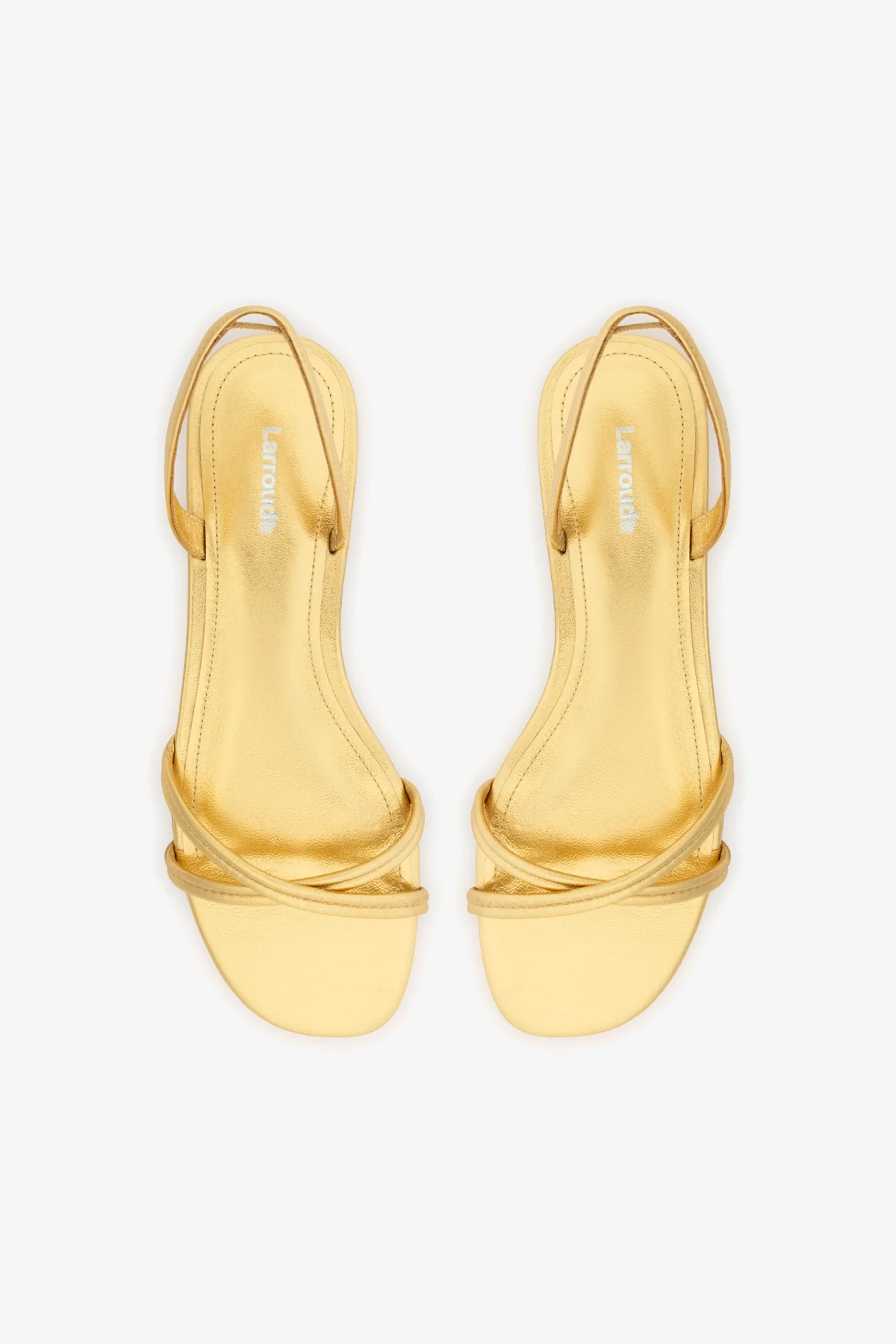 Annie Flat In Gold Metallic Leather