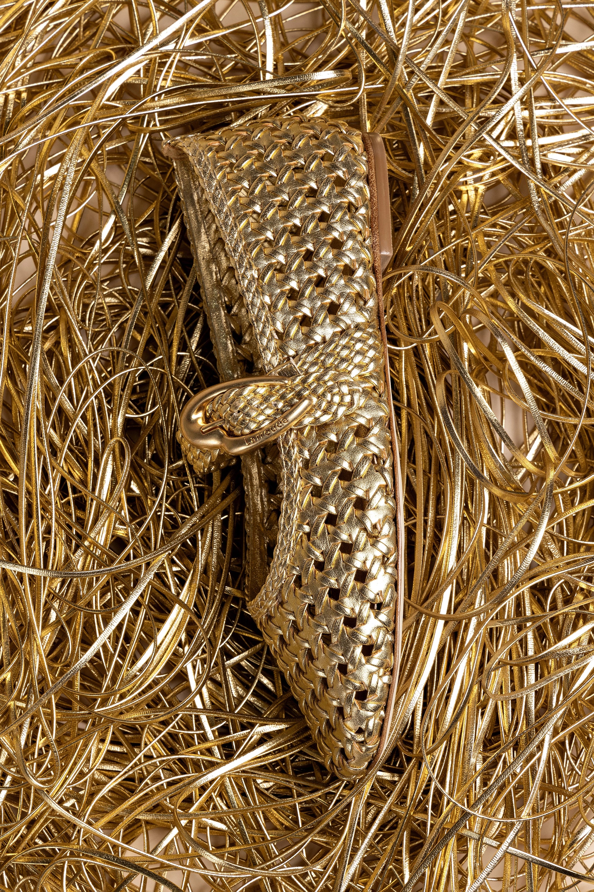 Verona New Macrame In Gold Metallic Leather