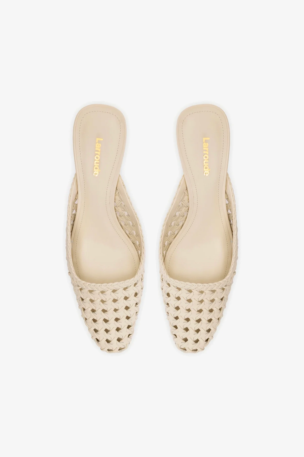 Amal Macrame Mule In Ivory Leather