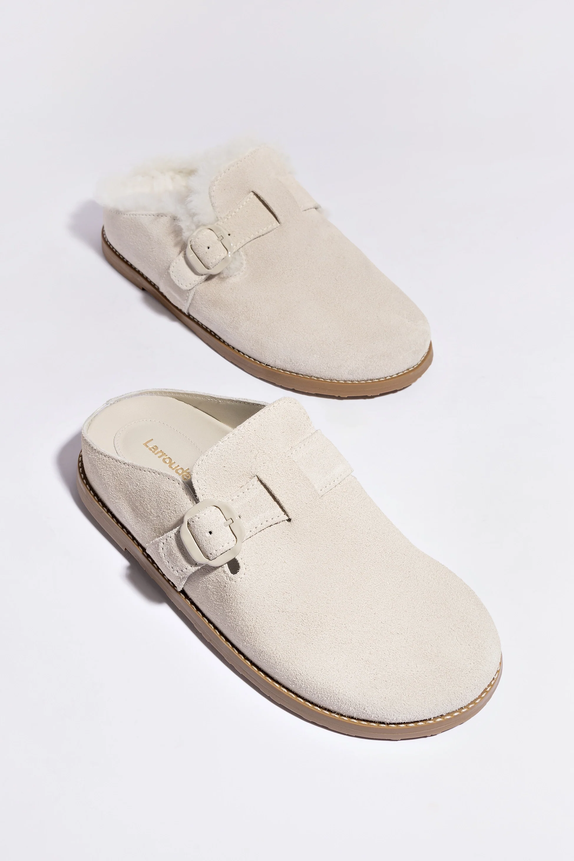 Milan Clog In Mushroom Grey Suede