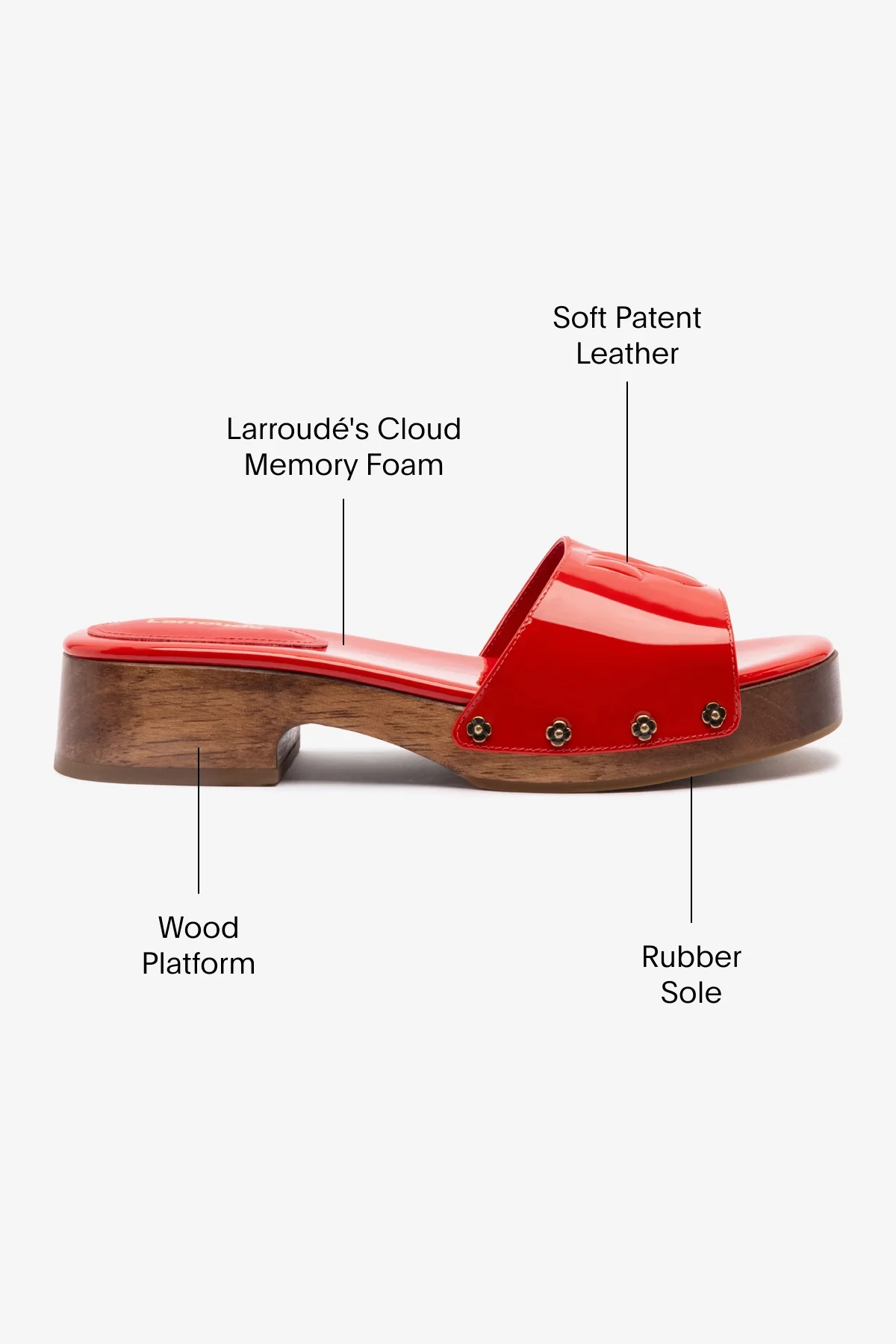 Zuzi Mule In Scarlet Patent Leather