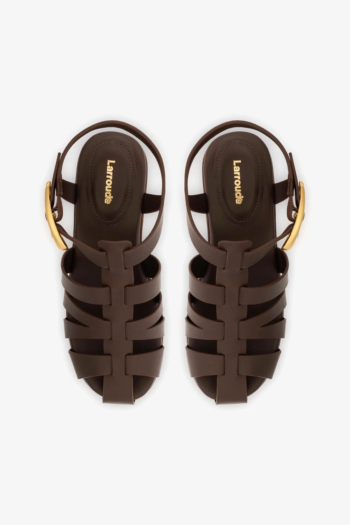 Stevie Verona Flatform Sandal In Brown Leather