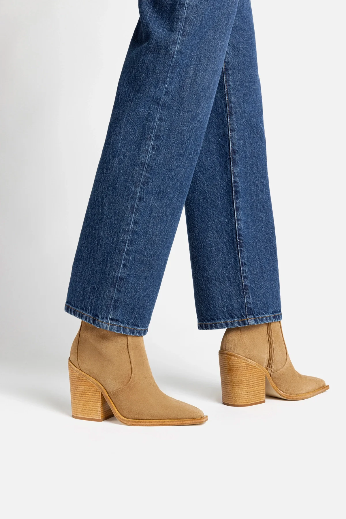James Bootie In Peanut Suede