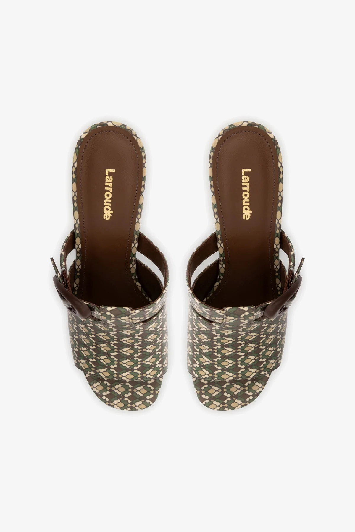 Dolly Verona Mule In Seaweed Vichy Patent Leather