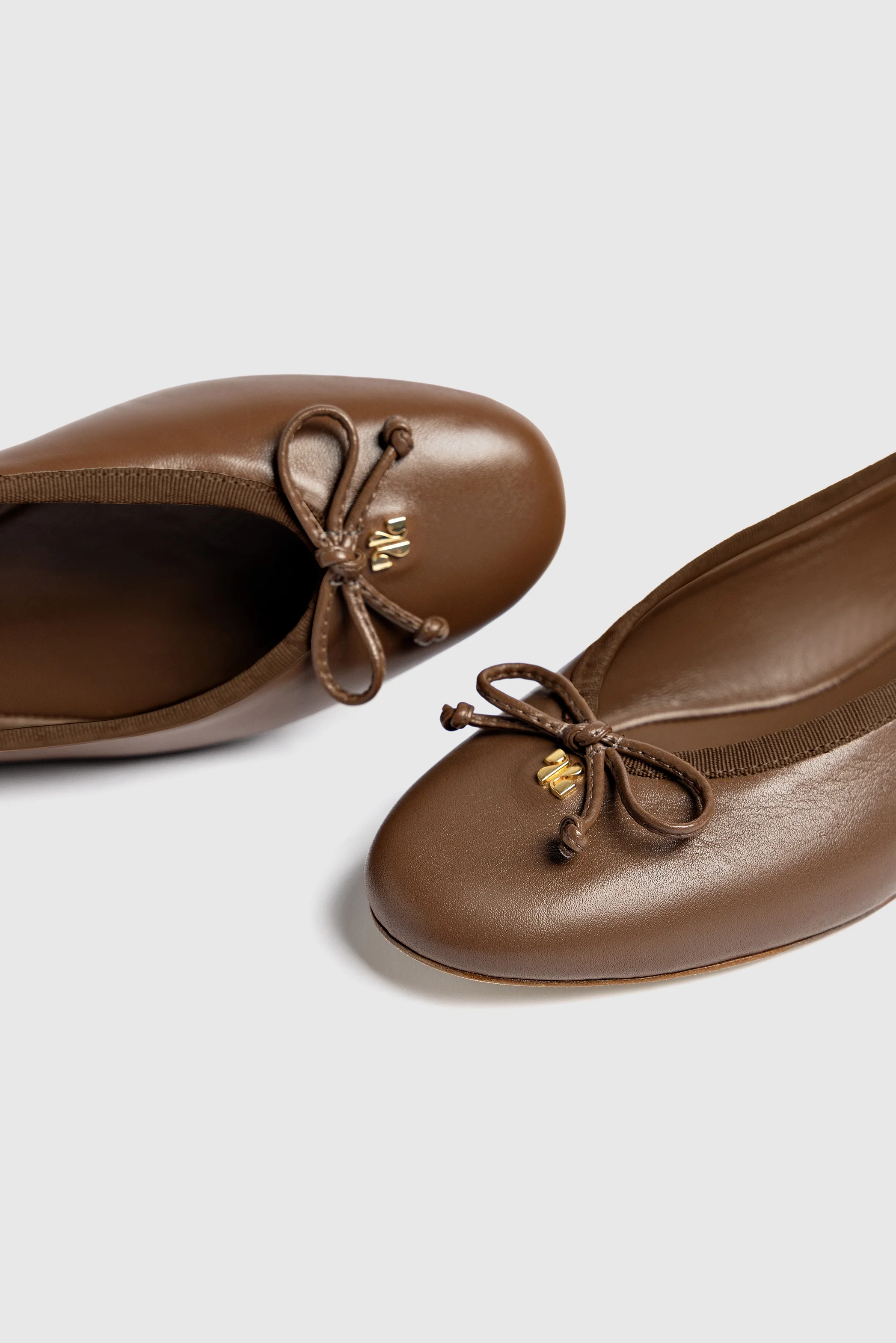 Pavlova Ballet Flat In Burnt Umber Leather