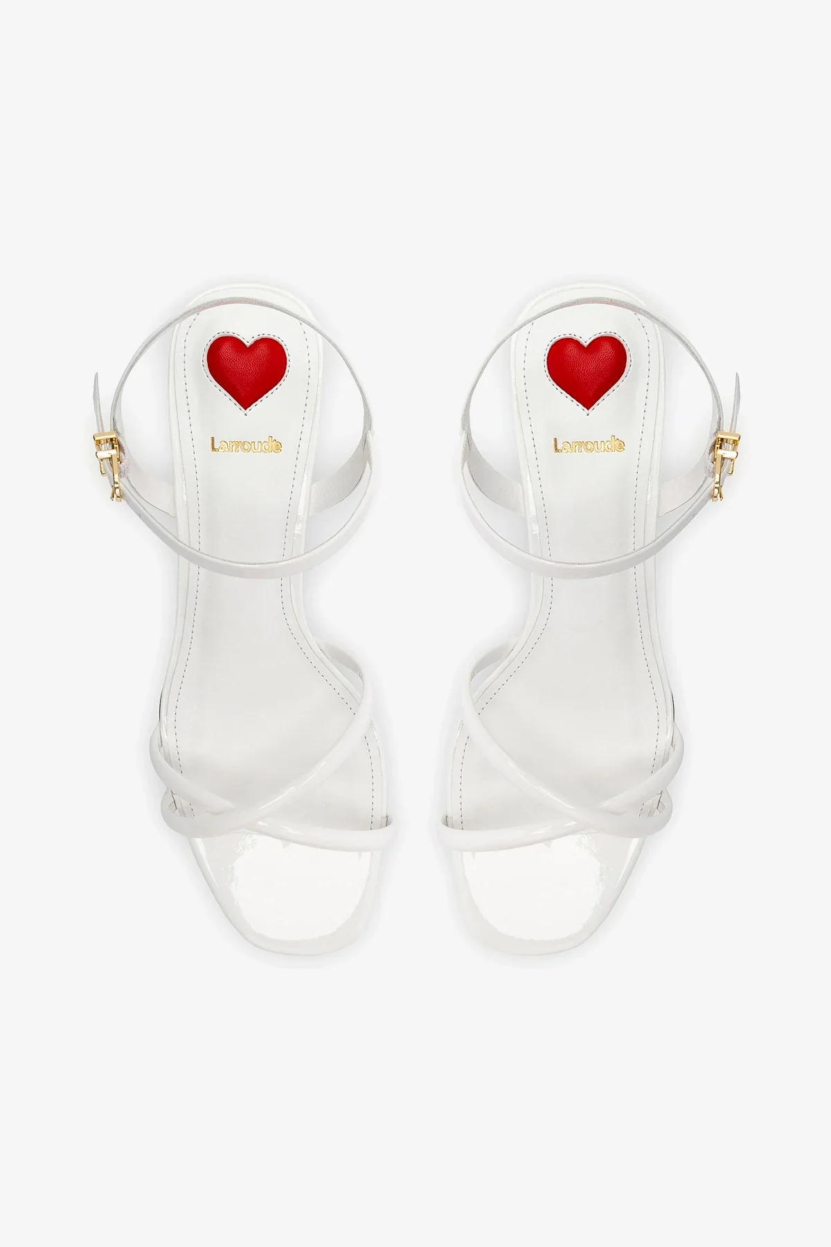 Charlotte Sandal In White Patent Leather