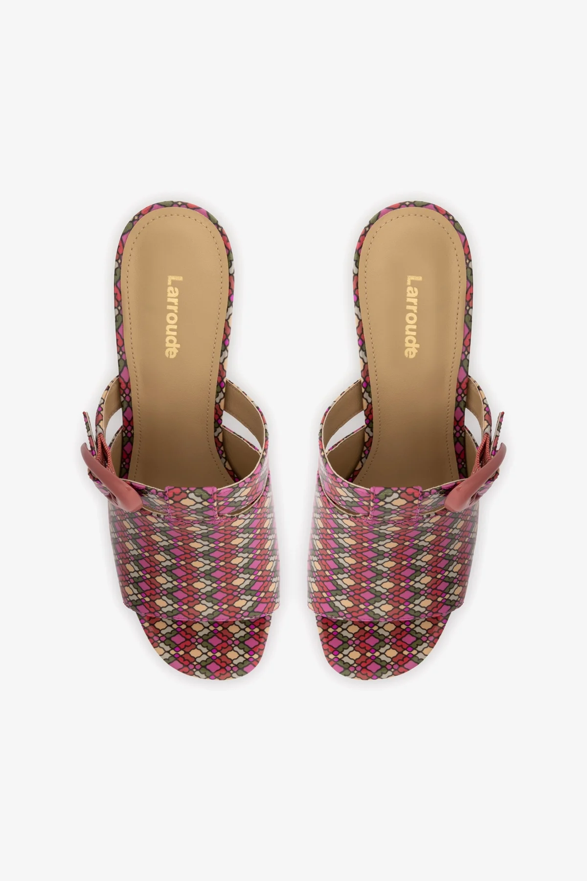 Dolly Verona Mule In Pink Vichy Patent Leather