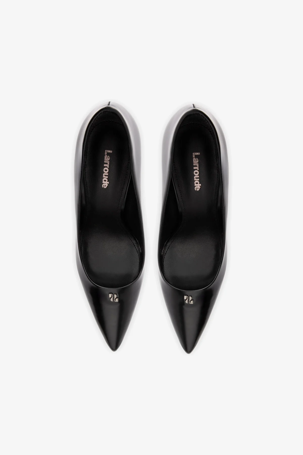 Stone Pump In Black Box Leather