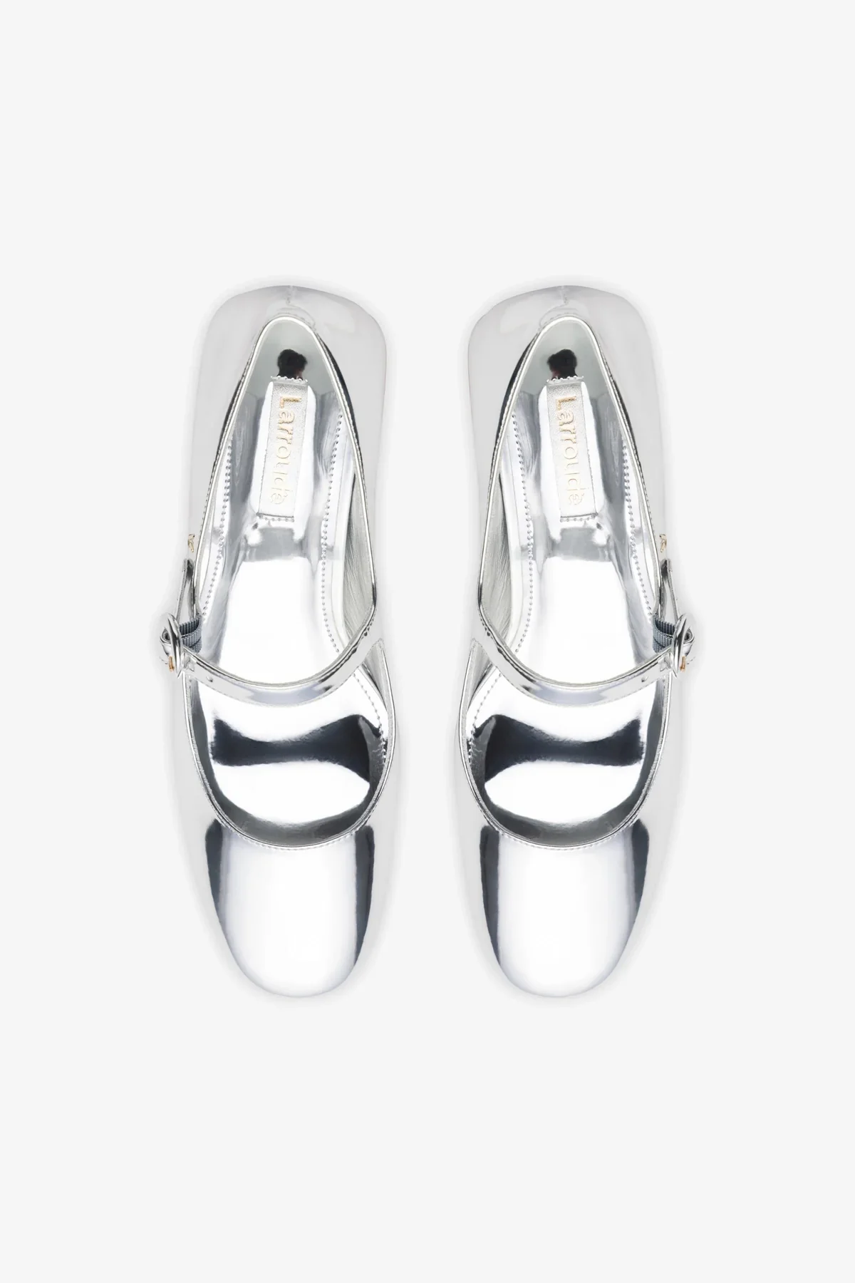 Blair Block Pump In Silver Specchio