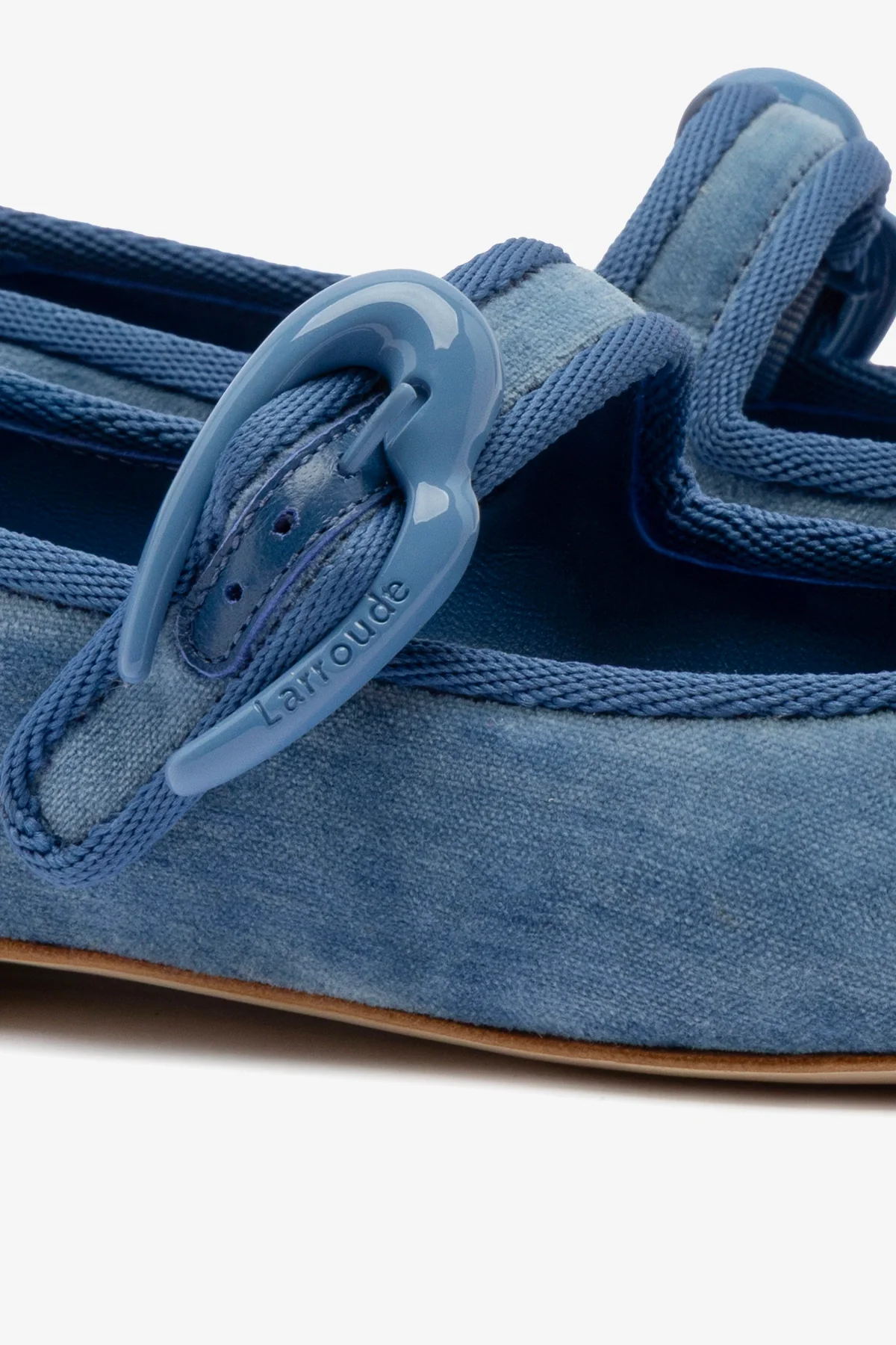 Verona Ballet Flat In French Blue Velvet