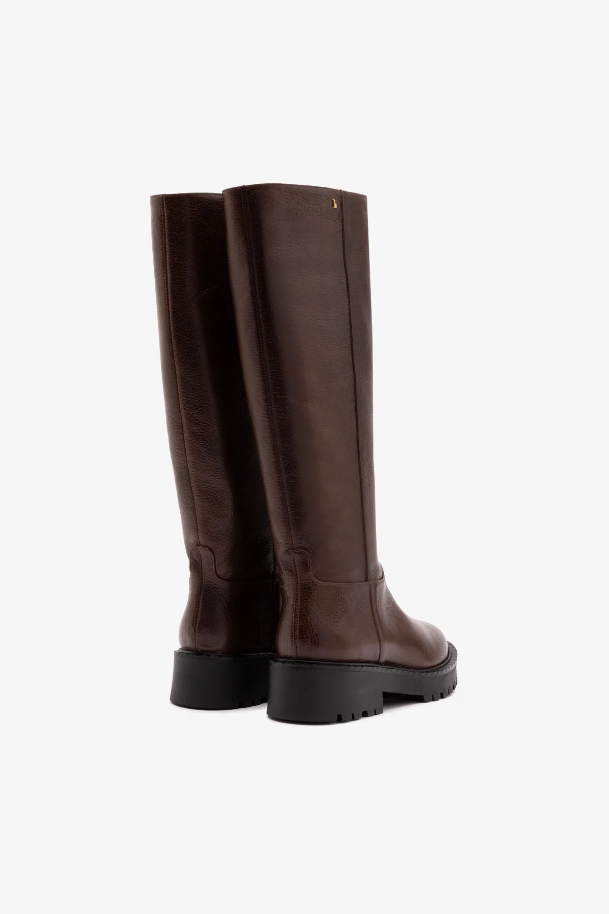 Anne Lugsole Boot In Brown Leather