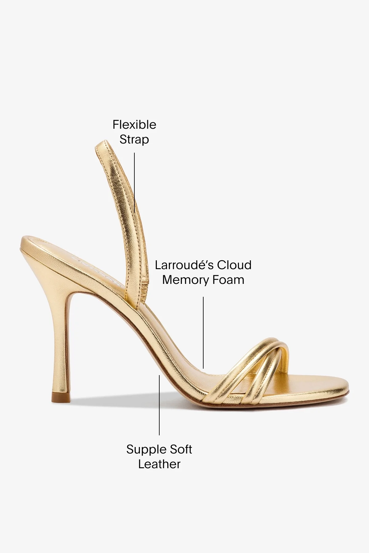 Annie Sandal In Gold Metallic Leather