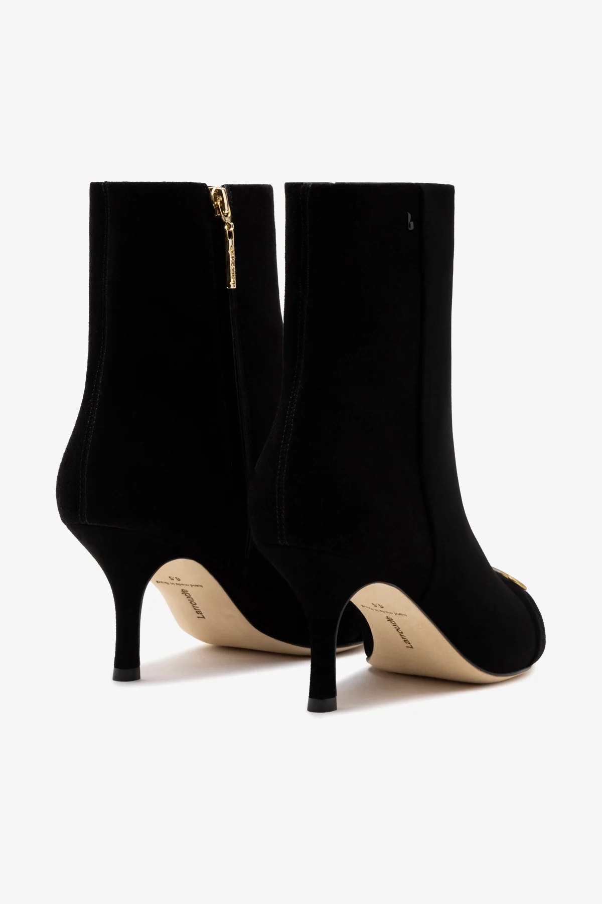 Mini Kate Boot In Black Suede and Daisy Accent