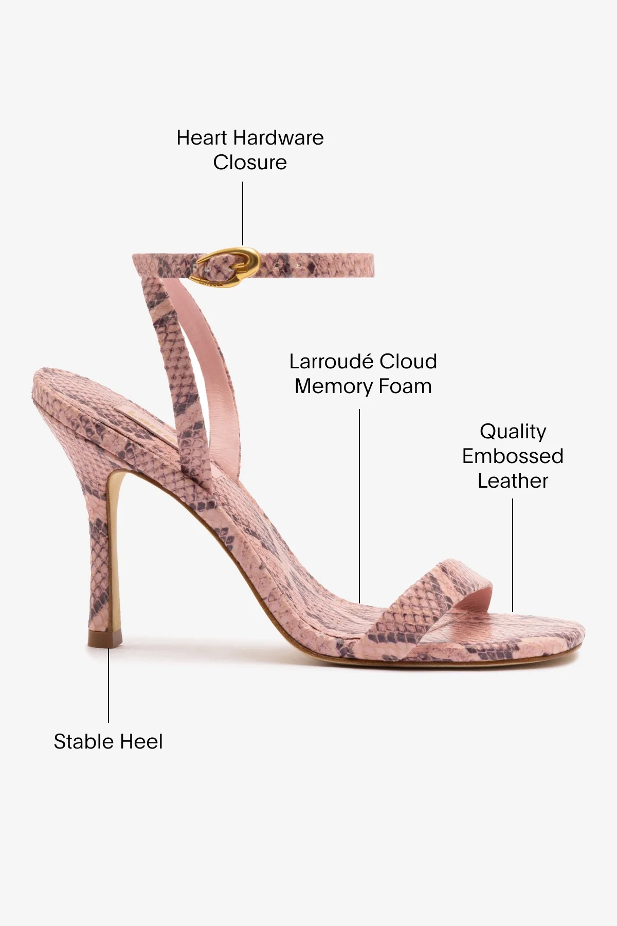 Veronina Sandal In Tulip Python Embossed Leather