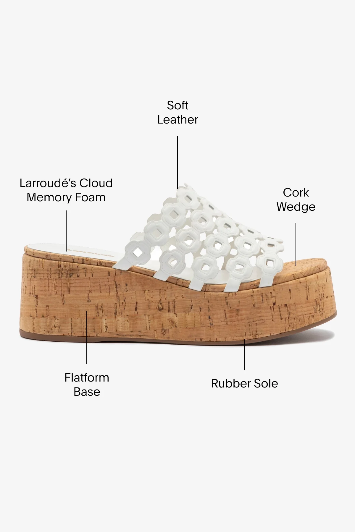 Charli Mule In White Leather