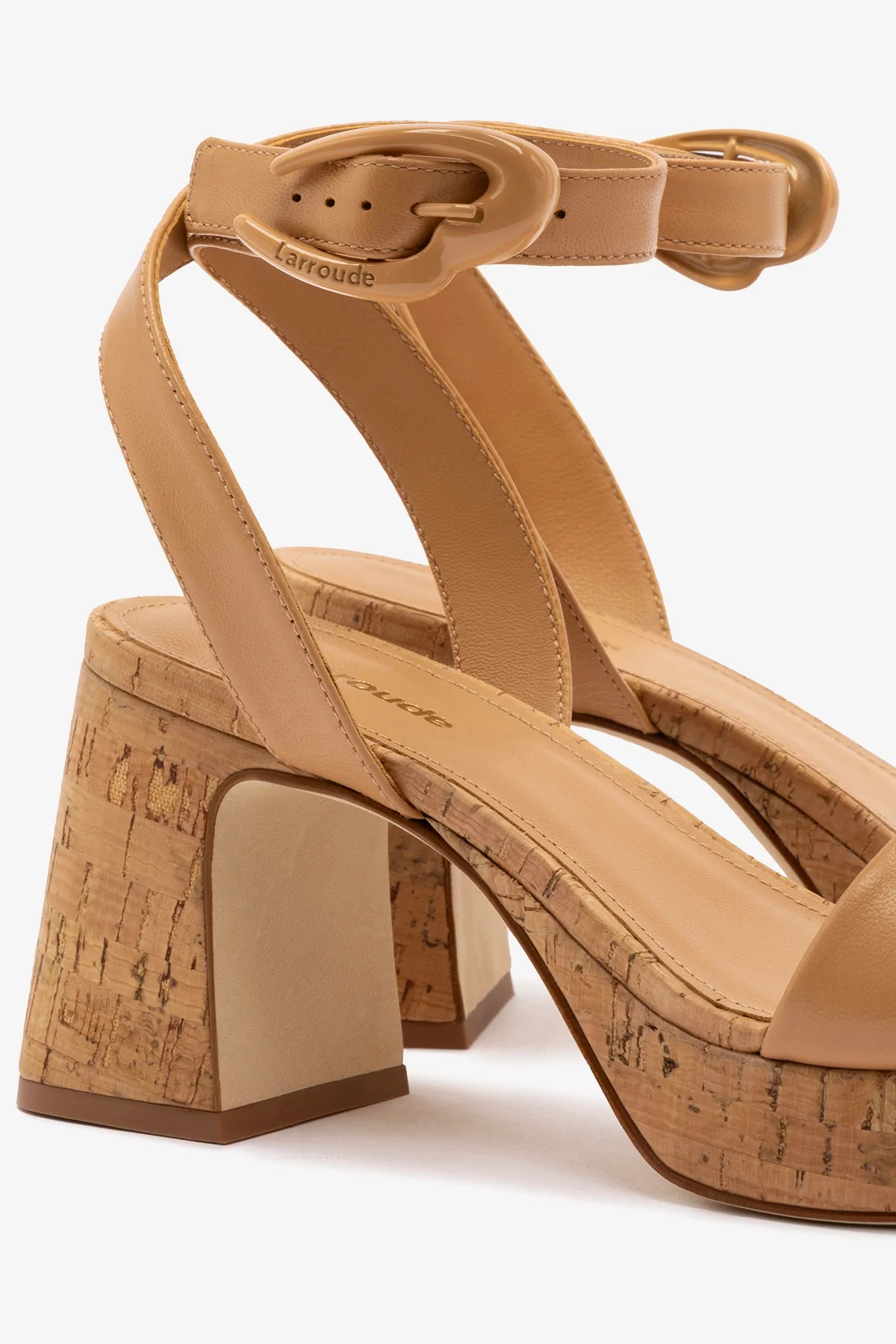 Dolly Verona Low Sandal In Tan Leather and Natural Cork