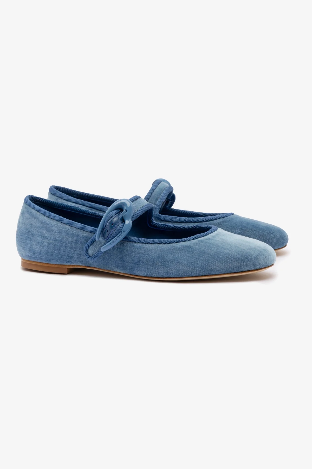 Verona Ballet Flat In French Blue Velvet