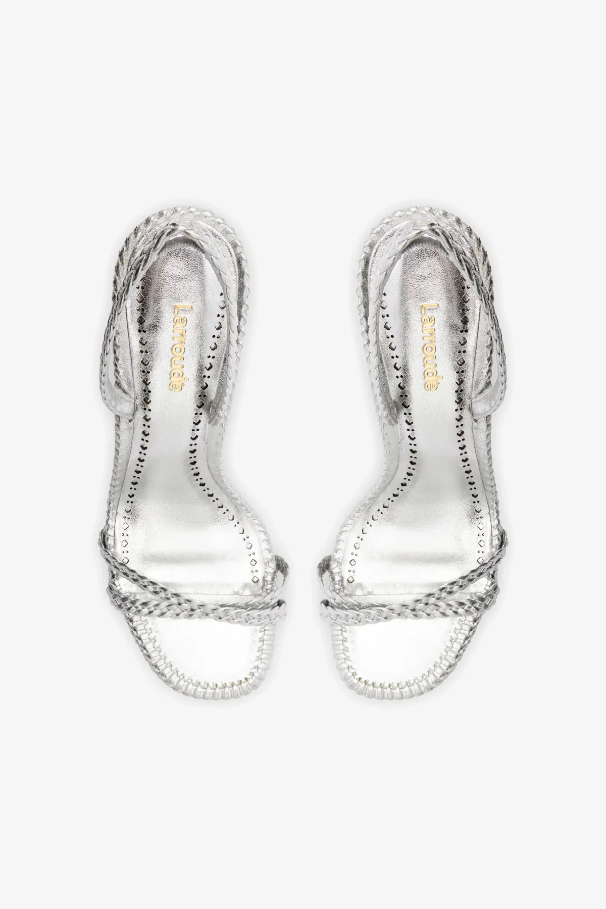 Annie Sandal In Silver Metallic Leather