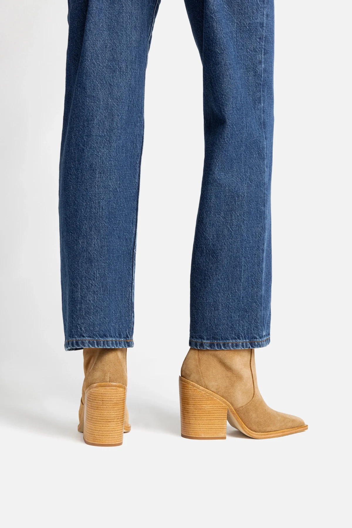 James Bootie In Peanut Suede