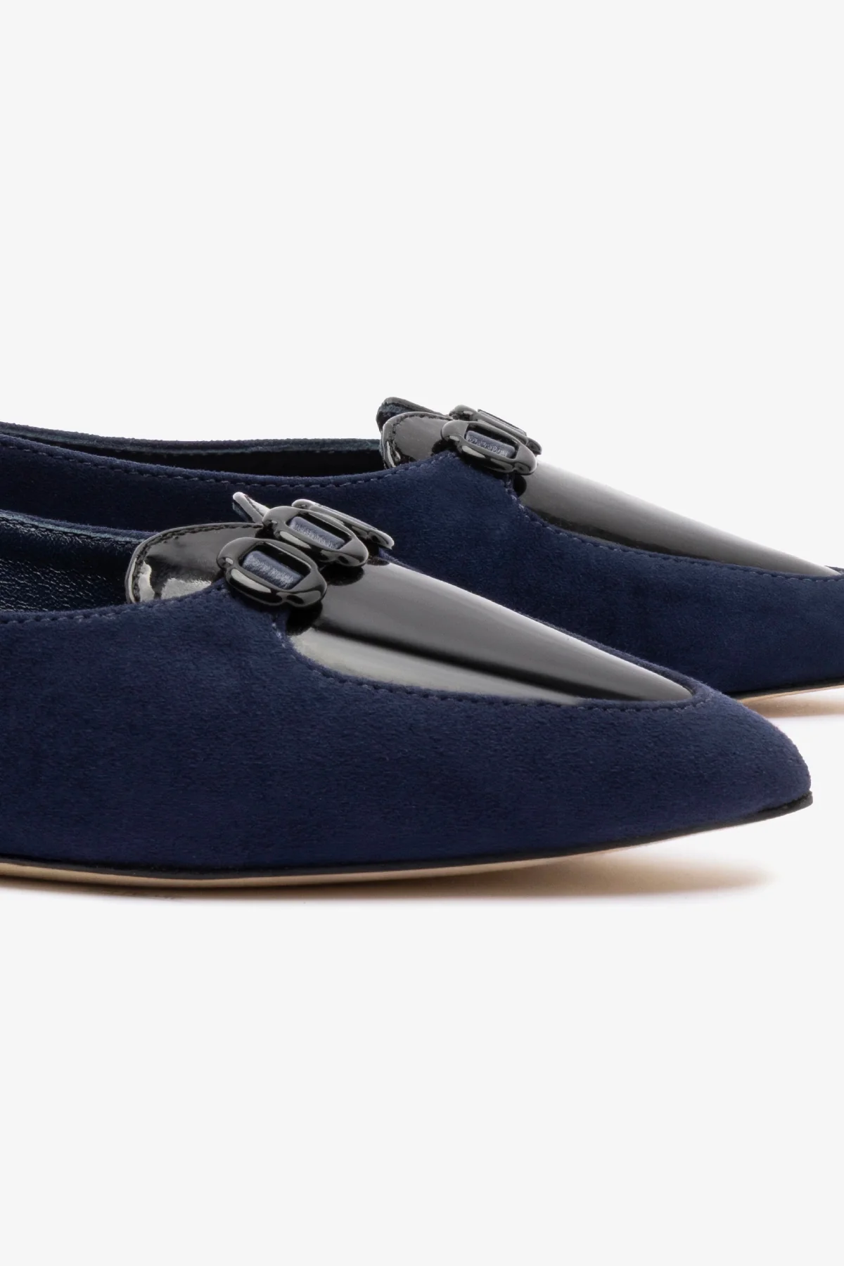 Audrey Flat In Navy Suede