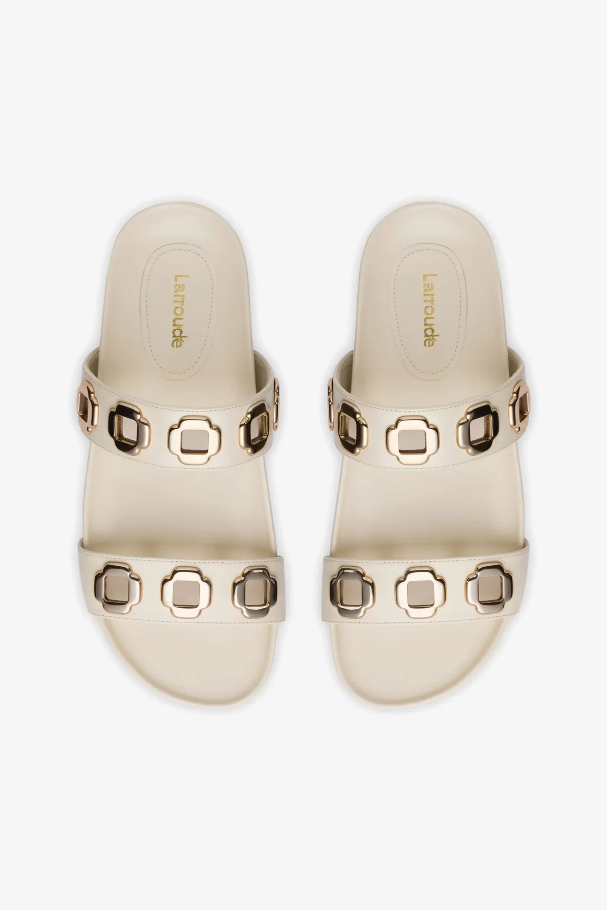 Milan Slide In Ivory Leather