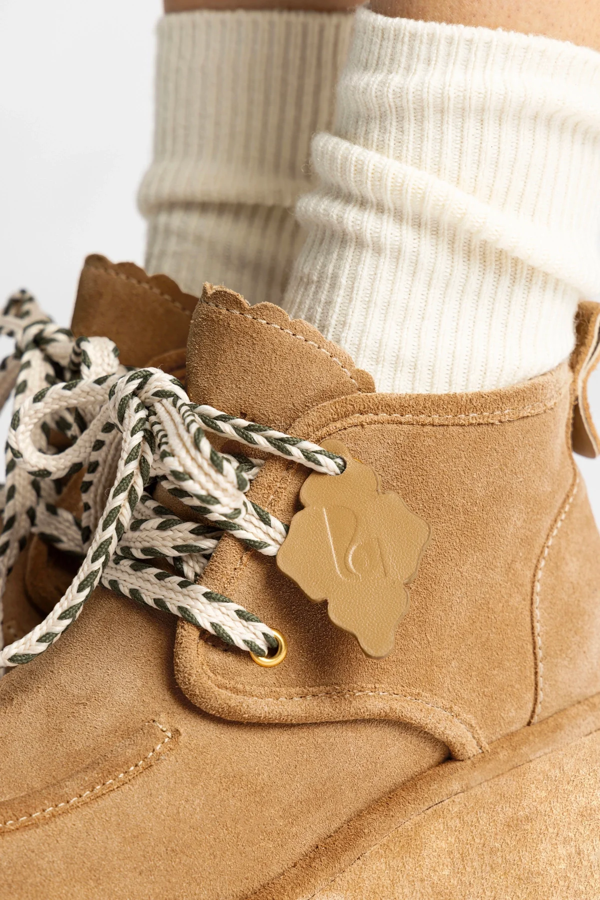 Chani Wedge In Peanut Suede