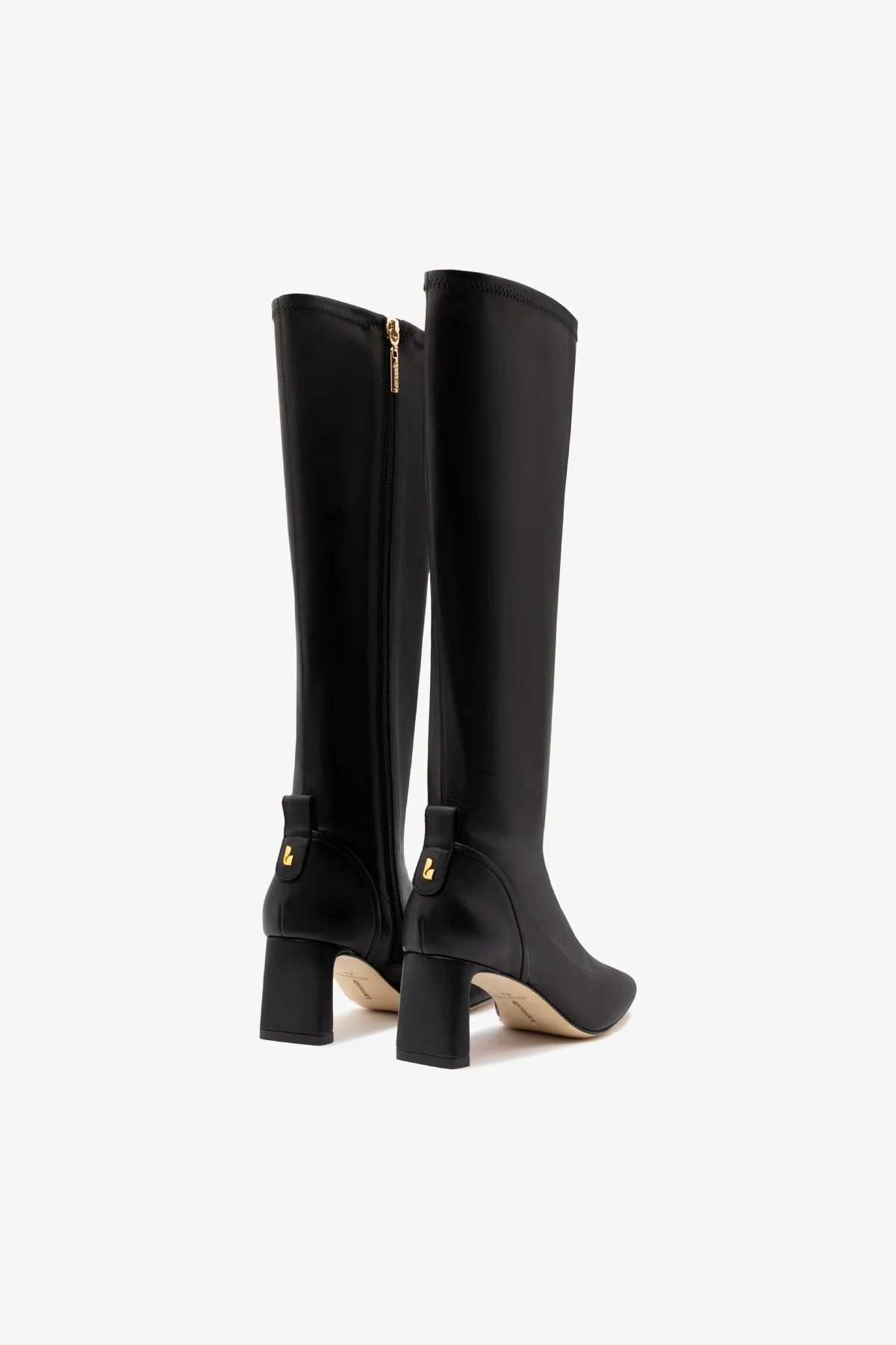 Alexis Hi Boot In Black Stretch Leather