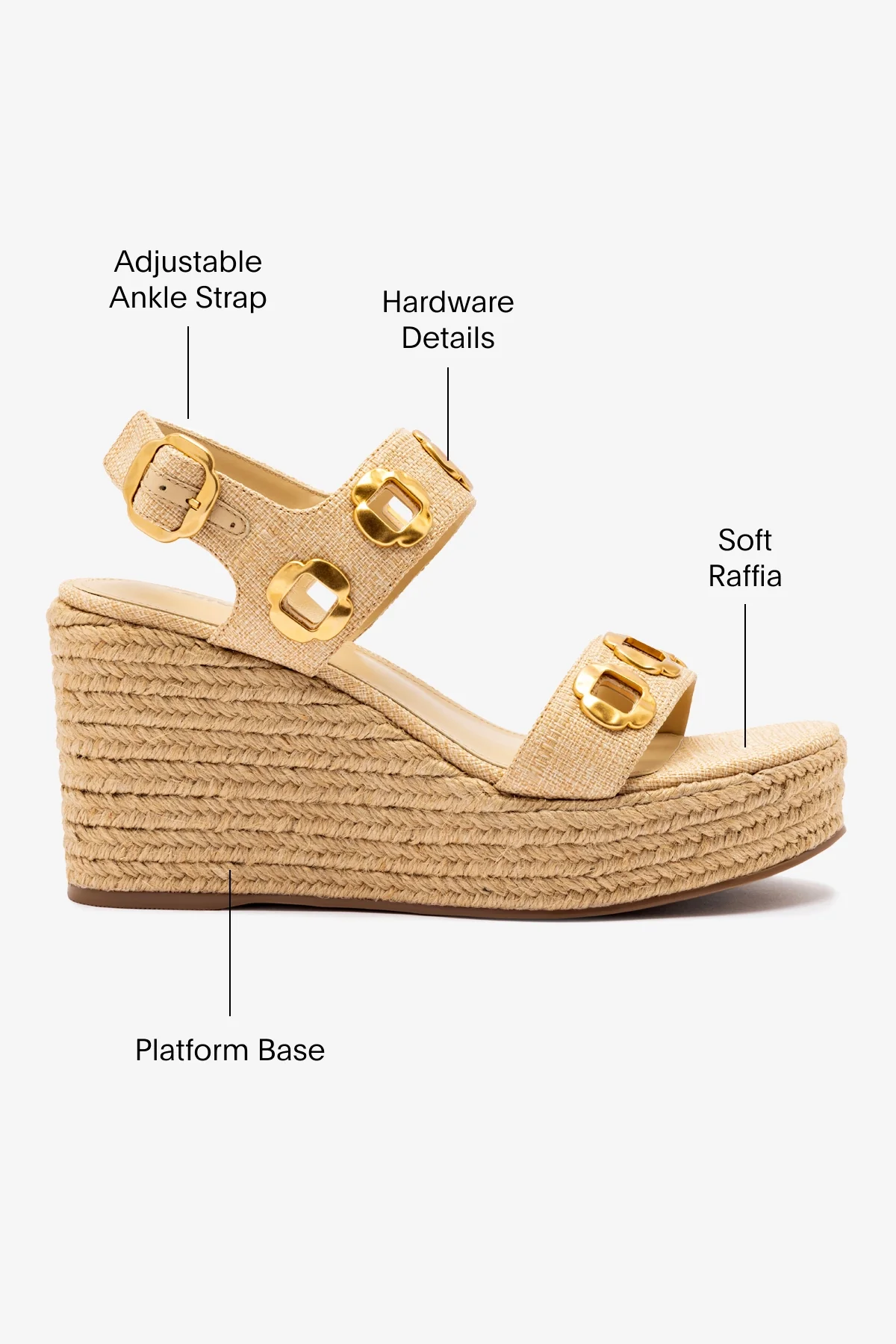 Milan Espadrille In Beige Raffia