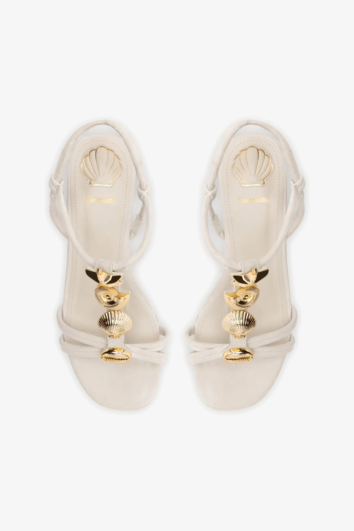 Shelly Flat Sandal In Mushroom Grey Suede