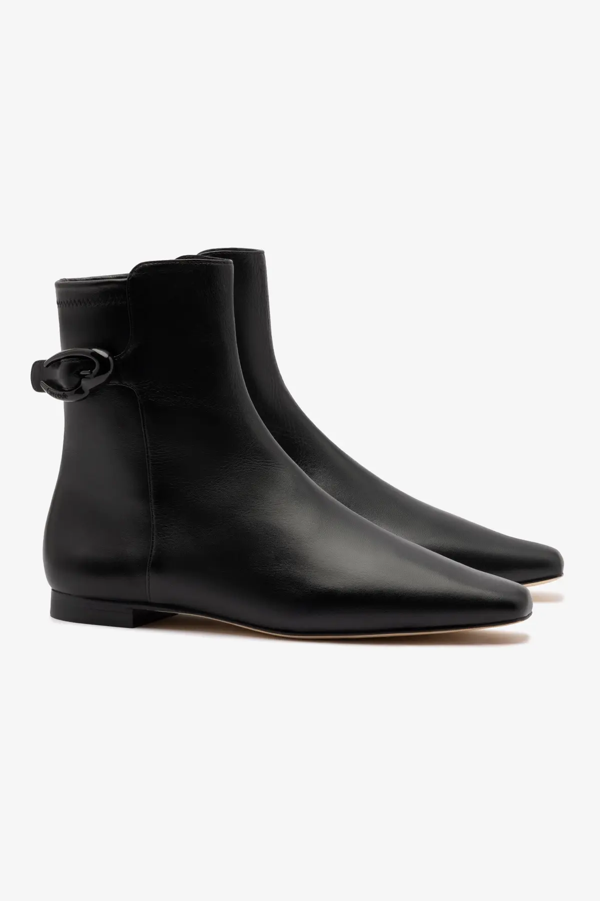 Alexis Verona Flat Boot In Black Leather