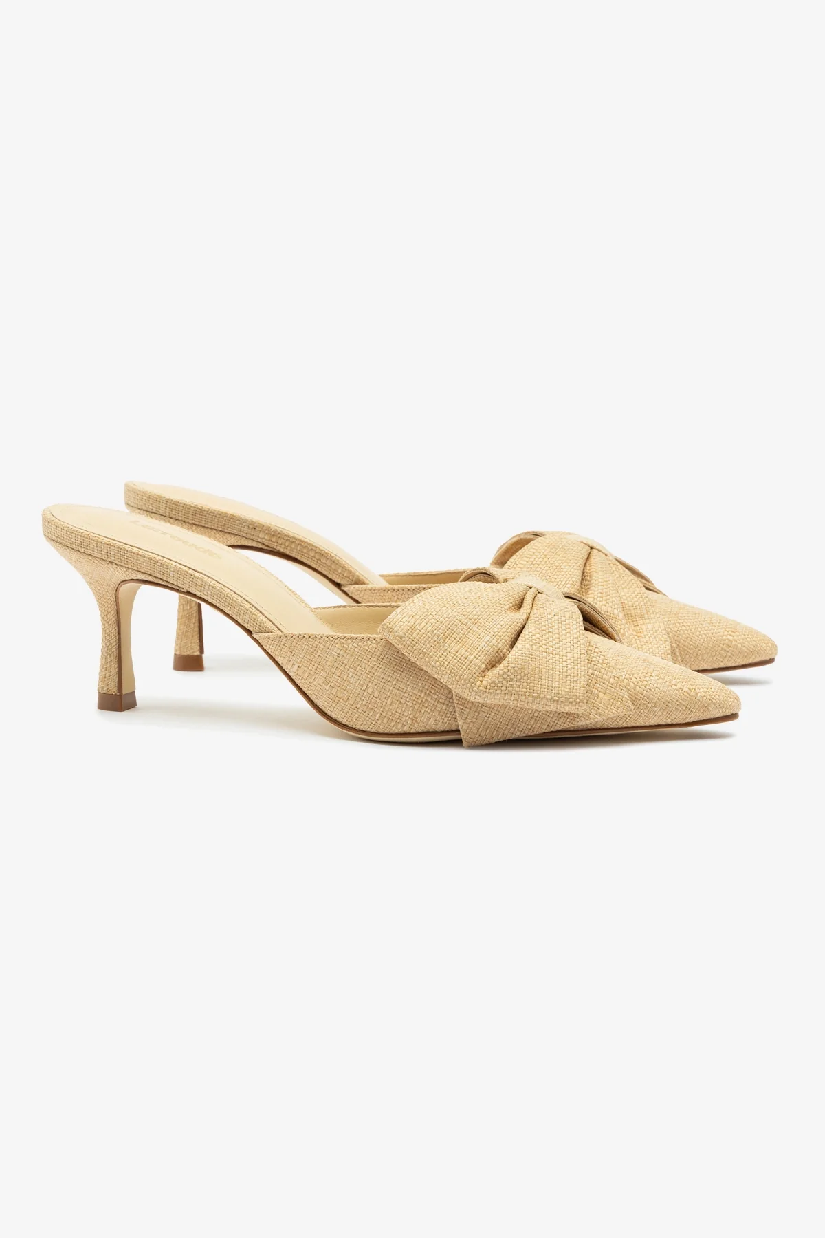 Mini Elle Pump In Beige Raffia