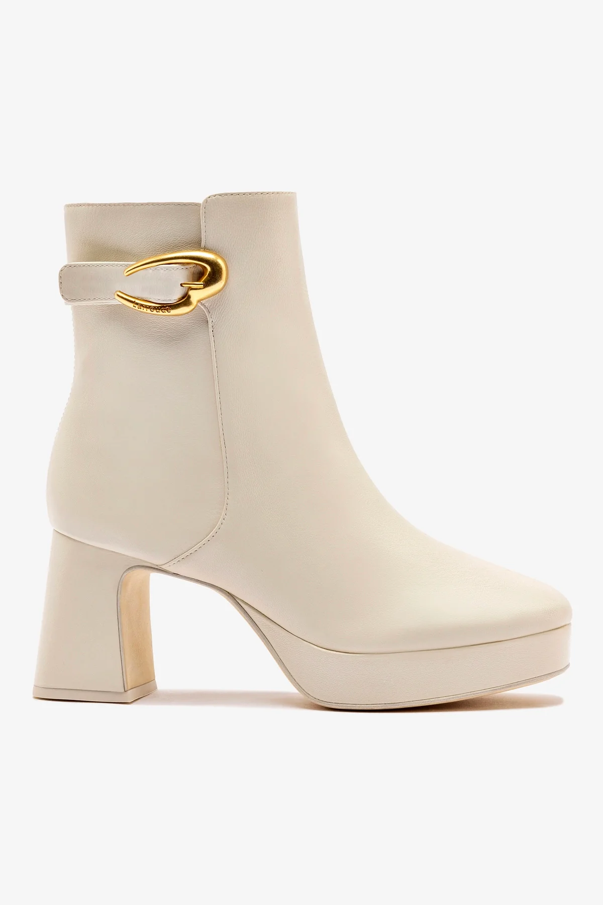 Dolly Verona Low Boot In Ivory Leather