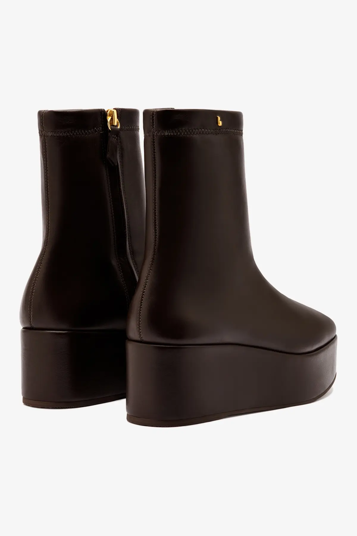 Dani Flatform Boot In Brown Leather