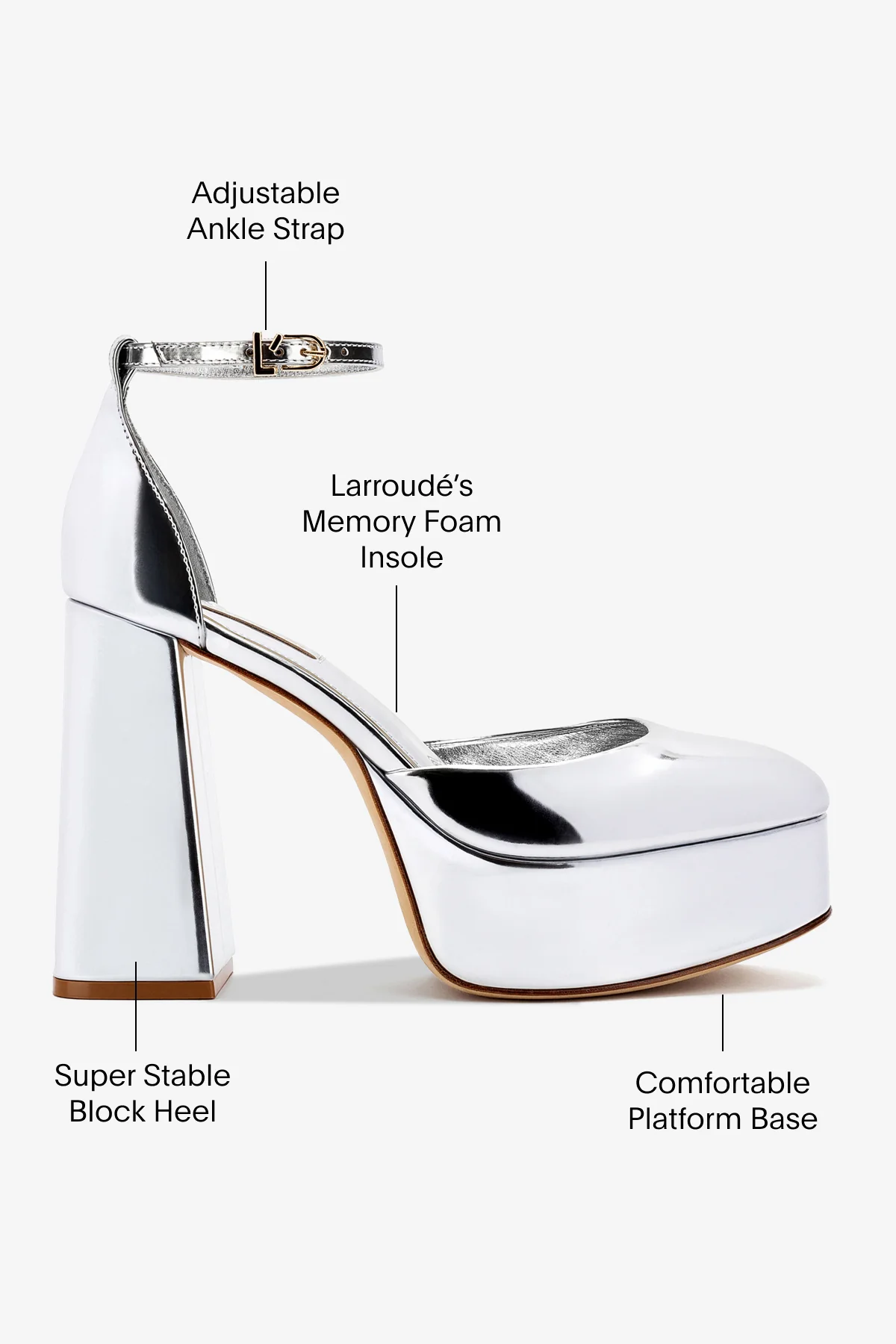 Ari Pump In Silver Specchio