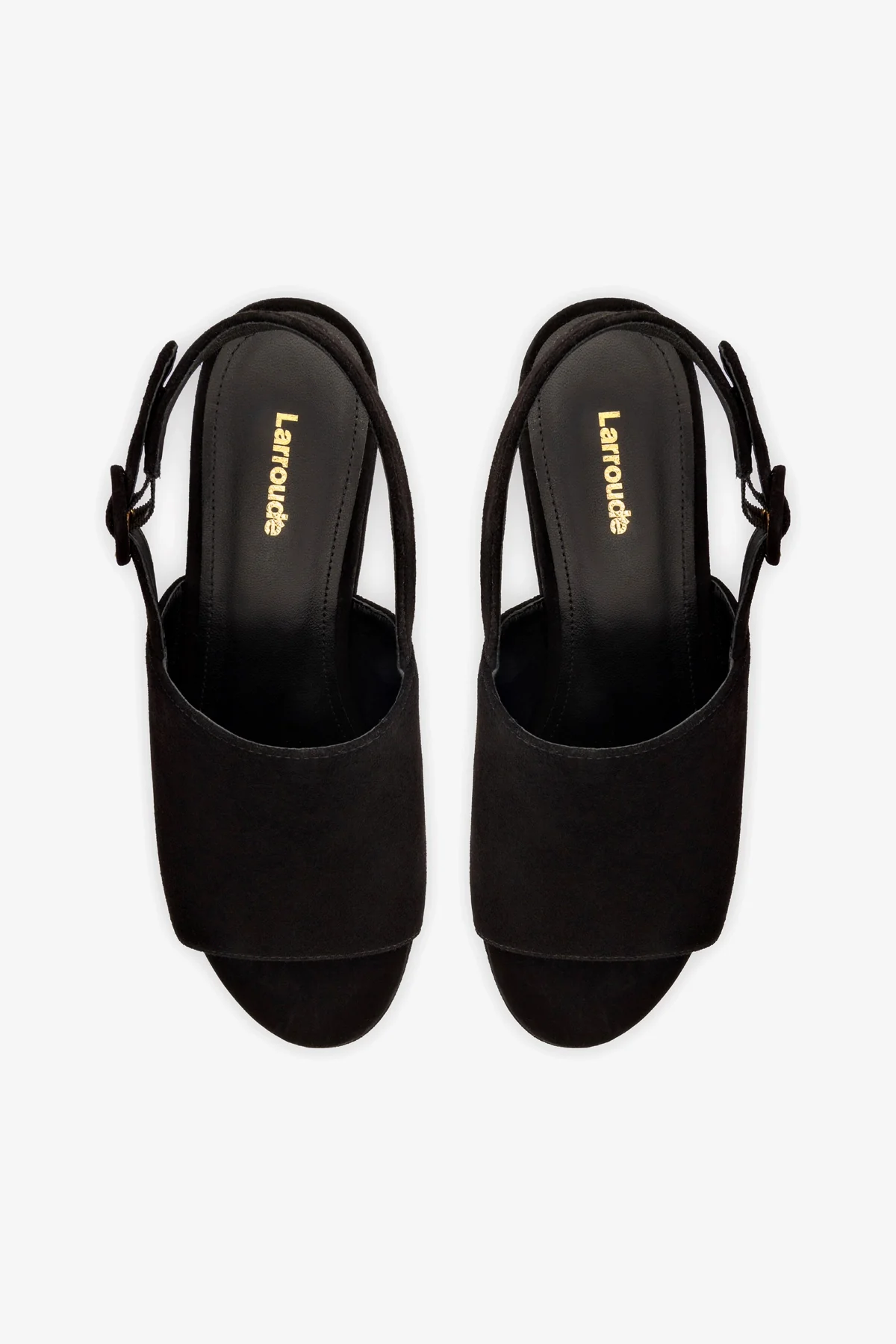 Miso Platform Sandal In Black Suede