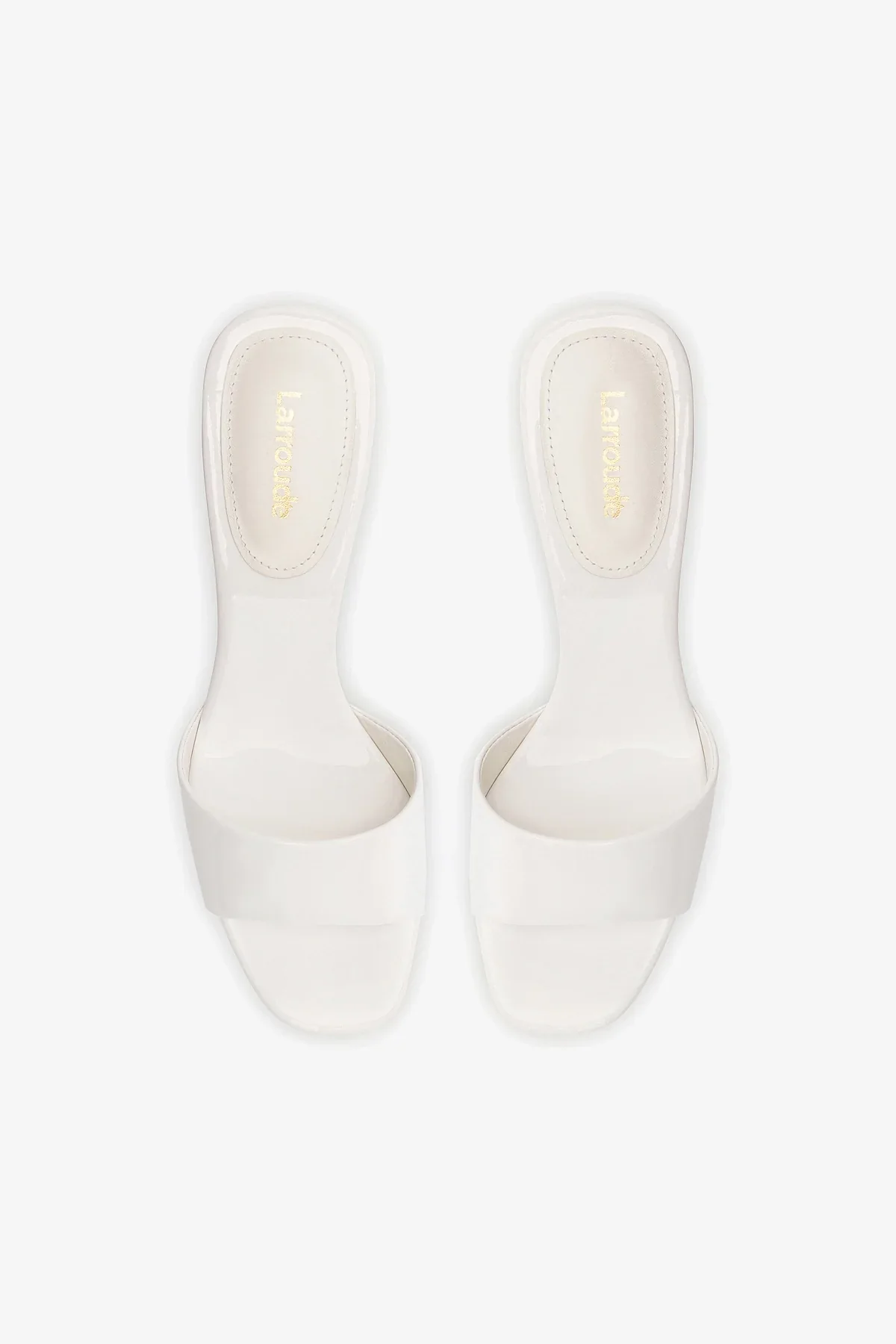Greta Mule In White Patent Leather