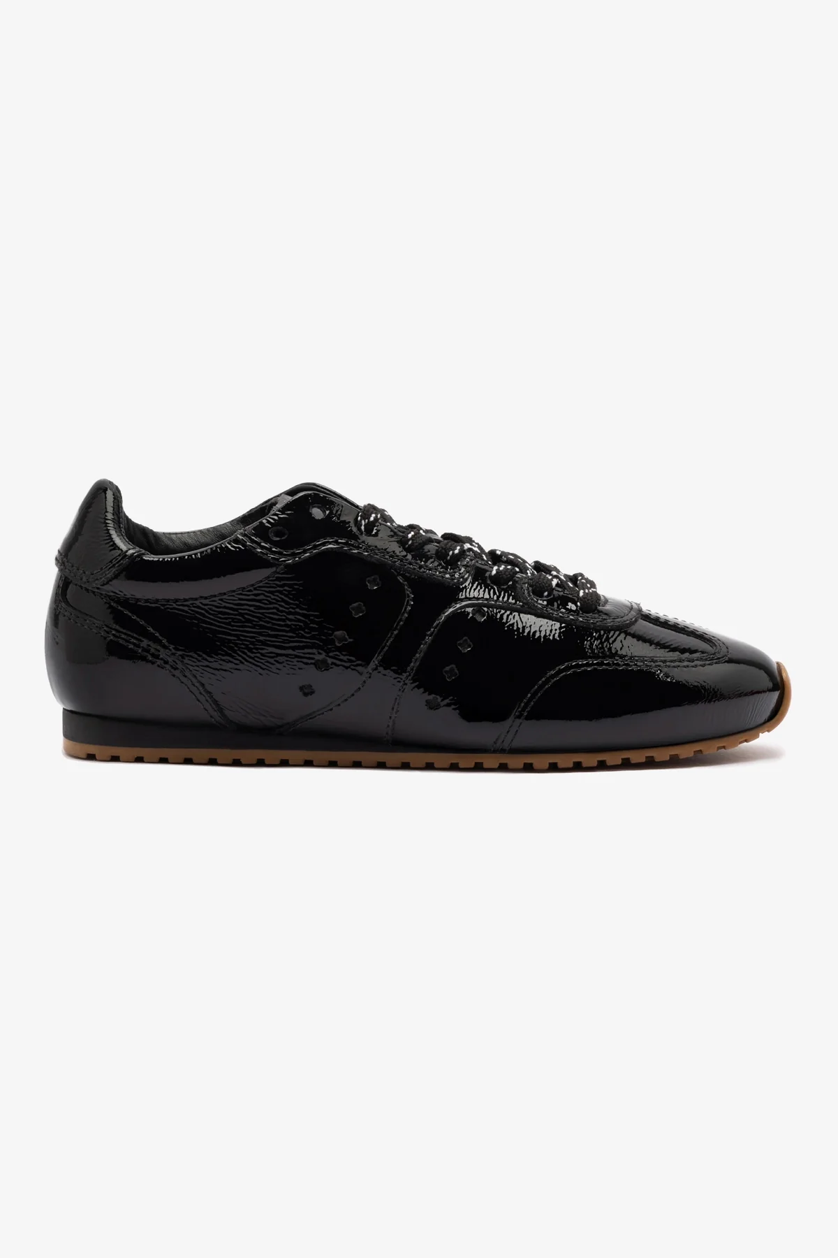 Stella Sneaker In Black Patent Leather